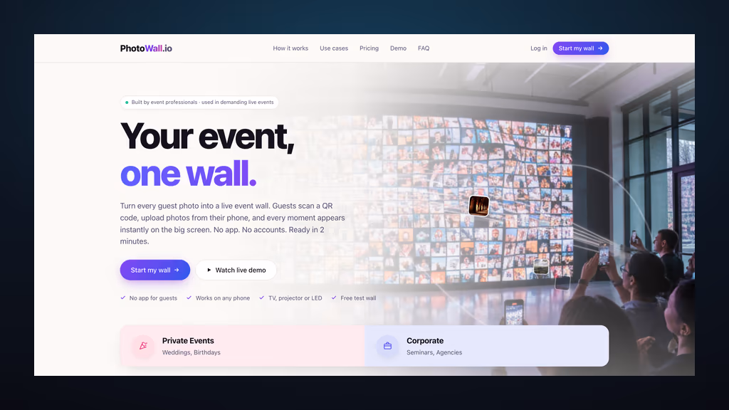 Photowall — Web App