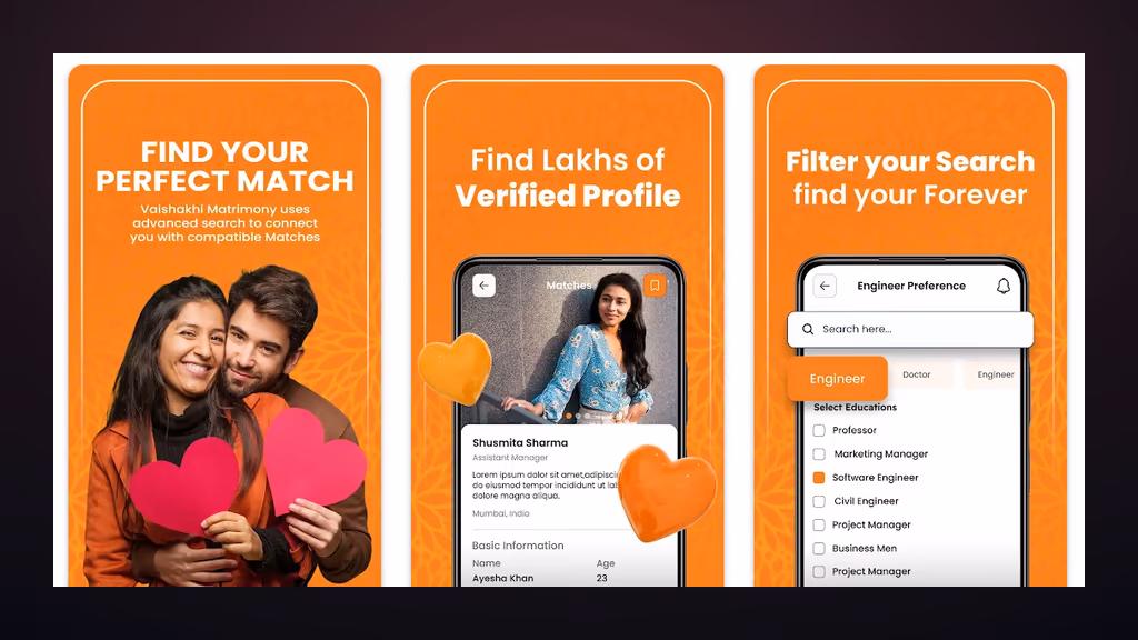 Vaishakhi Matrimony — Mobile App